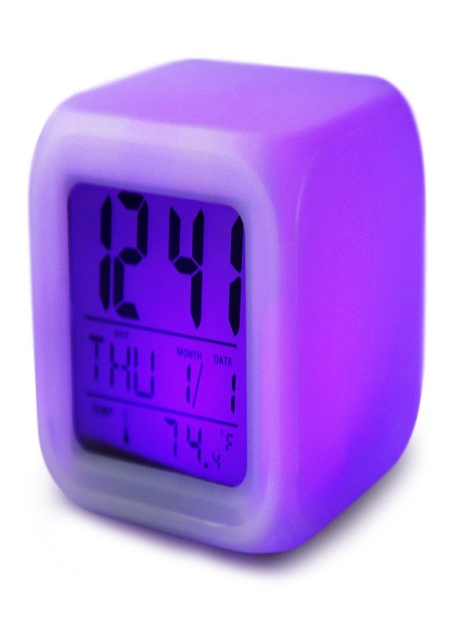 RB Mall 7 Colour Changing LED Digital Alarm Clock with Date, Time, Temperature for Office Bedroom - Image 4